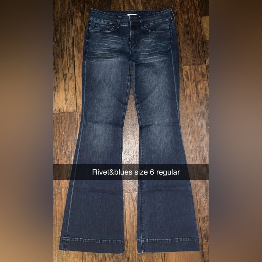 Rivet & Blues Women's Deep Indigo Flare Jeans